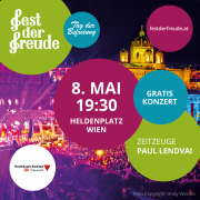 Fest der Freude am 8. Mai am Wiener Heldenplatz Foto: Andy Wenzel Fest der Freude am 8. Mai am Wiener Heldenplatz Foto: Andy Wenzel