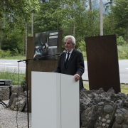 Helmut Edelmayr Helmut Edelmayer, MKÖ, hält eine Rede im Rahmen der Gedenkfeier