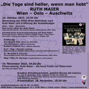 "Die Tage sind heller, wenn man liebt" RUTH MAIER Wien - Oslo -Auschwitz "Die Tage sind heller, wenn man liebt" RUTH MAIER Wien - Oslo -Auschwitz