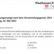 Versammlungsanzeige Versammlungsanzeige